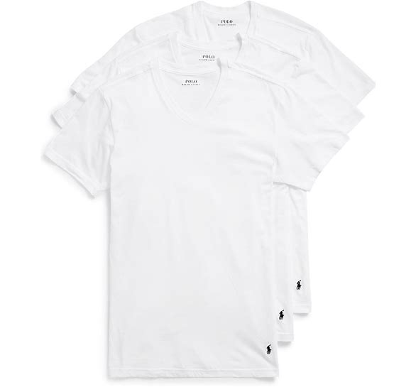 Polo Ralph Lauren V-Neck Short Sleeve Undershirt 3-Pack