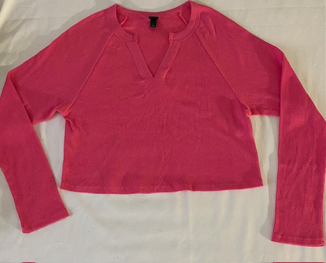 Women Long Sleeve Crop Top