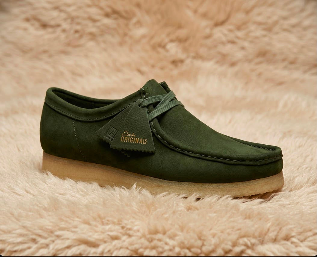 Forest Green Wallabee Clarks