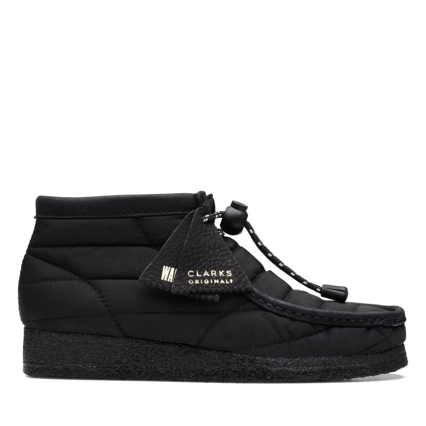 Black Quilted Wallabee Boot