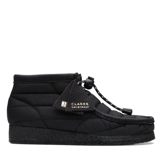 Black Quilted Wallabee Boot