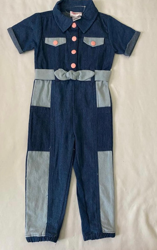 Girls Jeans Romper