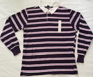 Women Long Sleeve stripe Polo