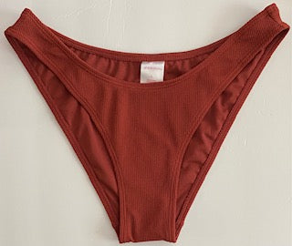 Swimwear Bikini Bottom- Clay Scoop Waist