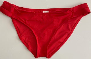 Swimwear Bikini Bottom- Red Cut Side