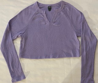 Women Long Sleeve Crop Top